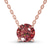 10kt Rose Gold Lluvia Round Cherry Cognac Lab Diamond Solitaire Necklace (1 1/2 Ct. Tw.)