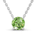14kt White Gold Lluvia Round Ocean Green Lab Diamond Solitaire Necklace (1 Ct. Tw.)
