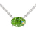 14kt White Gold Fernanda Oval Ocean Green Lab Diamond Solitaire Necklace (2 Ct. Tw.)