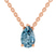 14kt Rose Gold Marisol Pear Ice Blue Lab Diamond Solitaire Necklace (1/2 Ct. Tw.)