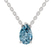 9ct White Gold Marisol Pear Ice Blue Lab Diamond Solitaire Necklace (1/2 Ct. Tw.)