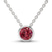 Platinum Agustina Round Bezel Cherry Cognac Lab Diamond Solitaire Necklace (1/2 Ct. Tw.)