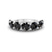 14kt White Gold Valentina Round Black Lab Diamond Anniversary Band (1/2 Ct. Tw.)