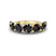 10kt Yellow Gold Valentina Round Black Lab Diamond Anniversary Band (1/2 Ct. Tw.)