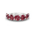 Platinum Valentina Round Cherry Cognac Lab Diamond Anniversary Band (7 Ct. Tw.)