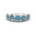 10kt White Gold Valentina Round Ice Blue Lab Diamond Anniversary Band (2 Ct. Tw.)