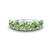 Platinum Valentina Round Ocean Green Lab Diamond Anniversary Band (4 Ct. Tw.)