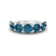 Platinum Valentina Round Royal Blue Lab Diamond Anniversary Band (3 Ct. Tw.)