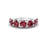 10kt White Gold Raquel Round Cherry Cognac Lab Diamond Anniversary Band (2 Ct. Tw.)