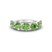 Platinum Raquel Round Ocean Green Lab Diamond Anniversary Band (3 Ct. Tw.)