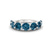 Platinum Raquel Round Royal Blue Lab Diamond Anniversary Band (2 Ct. Tw.)