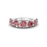 Platinum Raquel Round Vivid Pink Lab Diamond Anniversary Band (5 Ct. Tw.)