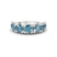 Platinum Adela Round Ice Blue Lab Diamond Anniversary Band (3 Ct. Tw.)