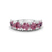 Platinum Adela Round Purple Lab Diamond Anniversary Band (2 Ct. Tw.)