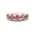 10kt Rose Gold Adela Round Vivid Pink Lab Diamond Anniversary Band (1 Ct. Tw.)