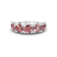 Platinum Adela Round Vivid Pink Lab Diamond Anniversary Band (1 Ct. Tw.)