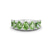 Platinum Blanca Oval Ocean Green Lab Diamond Anniversary Band (4 Ct. Tw.)