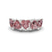 14kt White Gold Octavia Heart Vivid Pink Lab Diamond Anniversary Band (7 Ct. Tw.)