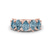 10kt Rose Gold Blakely Pear Ice Blue Lab Diamond Anniversary Band (3 Ct. Tw.)