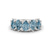 Platinum Blakely Pear Ice Blue Lab Diamond Anniversary Band (7 Ct. Tw.)