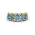 14kt Yellow Gold Blakely Pear Ice Blue Lab Diamond Anniversary Band (1/2 Ct. Tw.)