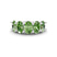 Platinum Fairleigh Oval Ocean Green Lab Diamond Anniversary Band (3 Ct. Tw.)