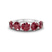 Platinum Camille Round Cherry Cognac Lab Diamond Anniversary Band (3 Ct. Tw.)