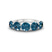 Platinum Camille Round Royal Blue Lab Diamond Anniversary Band (2 Ct. Tw.)