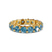 14ct Yellow Gold Elysia Round Ice Blue Lab Diamond Eternity Ring (2 Ct. Tw.)