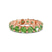 9ct Rose Gold Elysia Round Ocean Green Lab Diamond Eternity Ring (3 Ct. Tw.)
