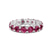 14ct White Gold Elysia Round Purple Lab Diamond Eternity Ring (6 Ct. Tw.)