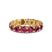 10kt Yellow Gold Elysia Round Purple Lab Diamond Eternity Ring (1 Ct. Tw.)