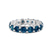10kt White Gold Elysia Round Royal Blue Lab Diamond Eternity Ring (9 Ct. Tw.)