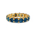 10kt Yellow Gold Elysia Round Royal Blue Lab Diamond Eternity Ring (6 Ct. Tw.)