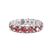 14ct White Gold Elysia Round Vivid Pink Lab Diamond Eternity Ring (9 Ct. Tw.)