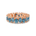 14ct Rose Gold Fable Pear Ice Blue Lab Diamond Eternity Ring (3 Ct. Tw.)