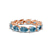 10kt Rose Gold Lily Pear Ice Blue Lab Diamond Eternity Ring (5 Ct. Tw.)