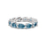 Platinum Lily Pear Ice Blue Lab Diamond Eternity Ring (2 Ct. Tw.)