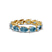 9ct Yellow Gold Lily Pear Ice Blue Lab Diamond Eternity Ring (8 Ct. Tw.)