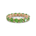 10kt Rose Gold Neveah Round Ocean Green Lab Diamond Eternity Ring (3 Ct. Tw.)