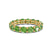 10kt Yellow Gold Neveah Round Ocean Green Lab Diamond Eternity Ring (7 Ct. Tw.)