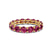 10kt Yellow Gold Neveah Round Purple Lab Diamond Eternity Ring (2 Ct. Tw.)
