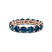 14kt Rose Gold Neveah Round Royal Blue Lab Diamond Eternity Ring (7 Ct. Tw.)