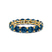 14kt Yellow Gold Neveah Round Royal Blue Lab Diamond Eternity Ring (6 Ct. Tw.)