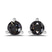 9ct White Gold Three Prong Martini Round Black Lab Diamond Stud Earrings (1 Ct. Tw.)