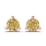 14ct Rose Gold Three Prong Martini Round Lemon Yellow Lab Diamond Stud Earrings (1 Ct. Tw.)