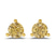 14ct Yellow Gold Three Prong Martini Round Lemon Yellow Lab Diamond Stud Earrings (1 Ct. Tw.)