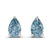 9ct White Gold Three Prong Pear Ice Blue Lab Diamond Stud Earrings (1 Ct. Tw.)