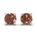 10kt White Gold Four Prong Round Brown Lab Diamond Stud Earrings (4 Ct. Tw.)
