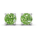 9ct White Gold Four Prong Round Ocean Green Lab Diamond Stud Earrings (1 Ct. Tw.)